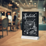 A3 Tabletop Chalkboard with Rustic Base
