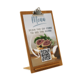 Wooden Menu Holder with Metal Clip