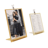 Wooden Menu Holder with Clip