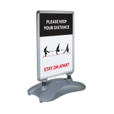 A1 Pavement Sign with 2 x "Ministry of Silly Walks" posters