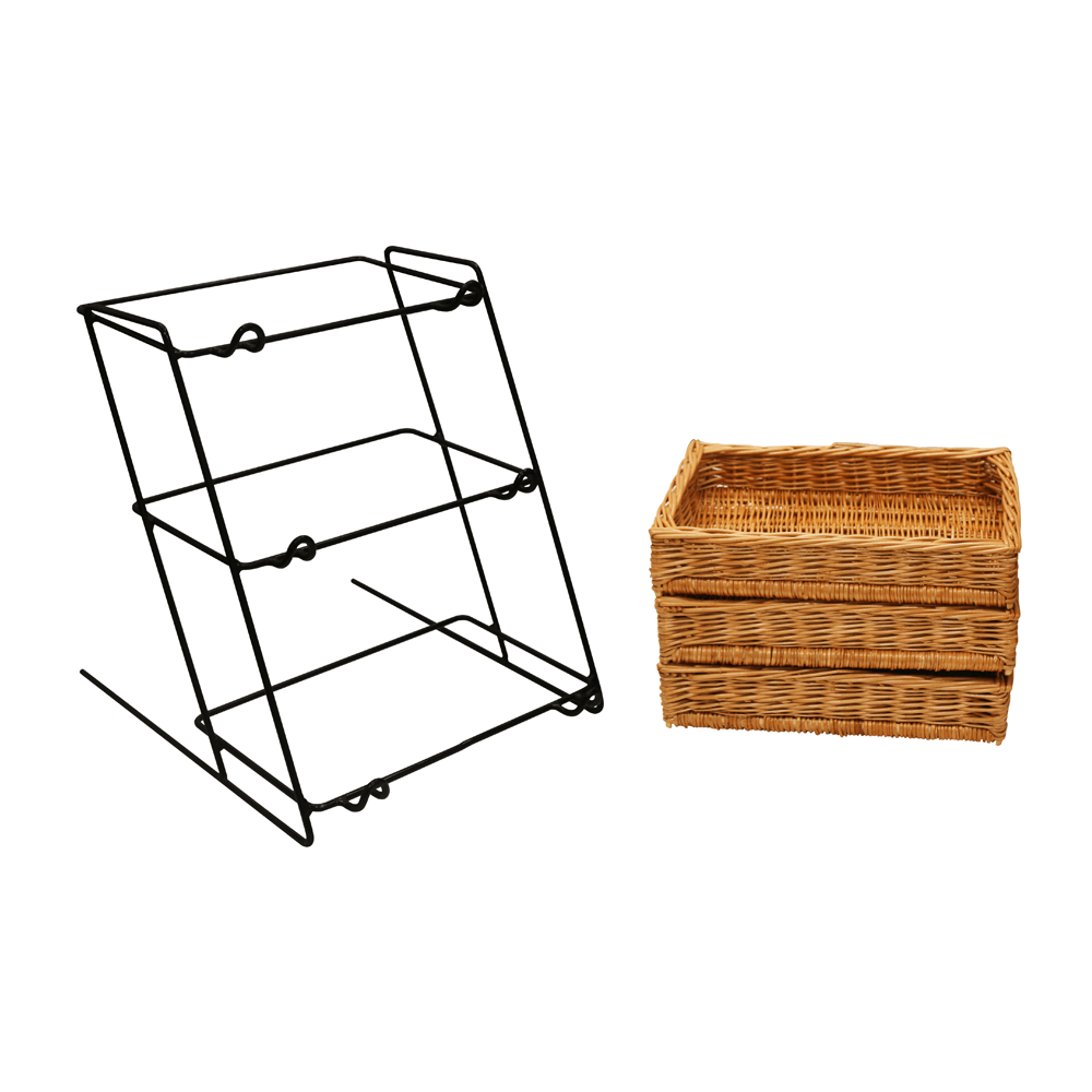 3 Tier Wicker Basket Stand Tiered Wicker Baskets