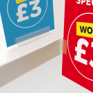 Adhesive card holders for point of sale displays