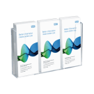 Wall mounted brochure holder with three pockets