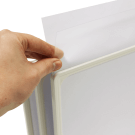 Poster flip display book with showcard frames