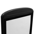 Heavy duty A1 pavement sign with curved header space