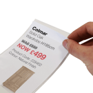 This flexible PVC wallet is a strong reusable label holder