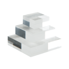 Clear Blocks with a clear finish and diamond polished edges