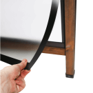 Comes with magnetic poster cover and hardened rubber foot covers