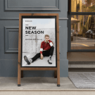 Wooden A Frame Poster Holder in Dark Oak