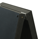 Top of the long thin chalkboard sandwich board
