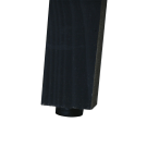 Long thin chalkboard has rubber feet for grip