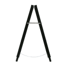 Chalkboard sandwich board sign with hinges