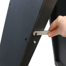 Easy to assemble narrow blackboard for pavements