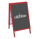 Red A Board Pavement Sign with mitred corners