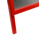 Pavement Sign with a red aluminium frame
