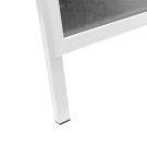 A Board Pavement Sign with a white aluminum frame
