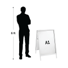 Size comparison of the White Sandwich A Board
