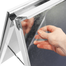  White Sandwich Board with two protective poster covers included
