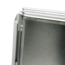 Silver A Board with snap frame opening for quick poster updates