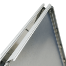 Silver A Board Frame with snap-shut mechanism