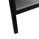 Black sign board with rubber feet