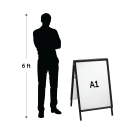 Black A1 pavement sign