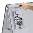 Outdoor A Board Leaflet Holder for displaying 1/3 A4 literature