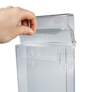 Outdoor literature holder for A boards that holds A5 or 1/3 A4 leaflets
