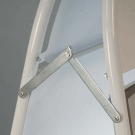 Close up of the hinge which allows the A Board to be folded away