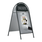 Black Rounded A Board with Magnetic Cover