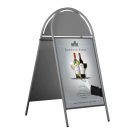 Silver Rounded A Board with Magnetic Cover
