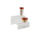 Acrylic tiered display stand with two steps