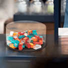 Acrylic tub displaying smaller items in retail stores