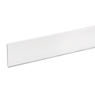 Acrylic shelf risers act as shelf edge barriers for retail displays