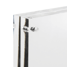 Heavy duty poster display block made from clear acrylic