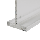 Magnetic Acrylic Block Sign Holder with a thick, clear base