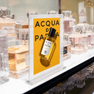 Cost-effective, double-sided poster display for countertops