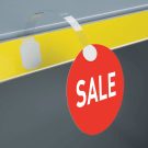 Adhesive Wobbler Strips opposite side adhesive (WB5) with round end