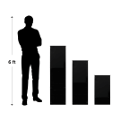 Acrylic display pedestal sizes