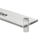 5mm thick internal door signs with satin anodised standoffs