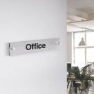 Office door sign / wall plaque for standoff mounting