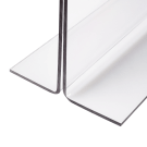 Peel off the protective film to reveal clear diamond polished acrylic