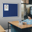 Fire-resistant school noticeboard in a classroom