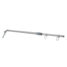 Aisle sign fixing with adjustable telescopic arm