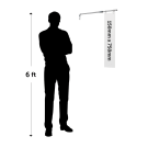 Approximate dimensions of printed aisle sign