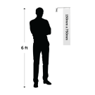 Approximate dimensions of printed aisle banner