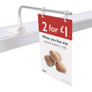 Magnetic Banner Hanger (For Over Or Under Shelf Fixing)