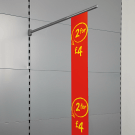 Aisle Fin Holder for supermarkets and shops