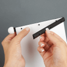 Aisle Fin Holder with Double Slot and easy print locking system