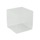 Acrylic cube display with one open side for easy access